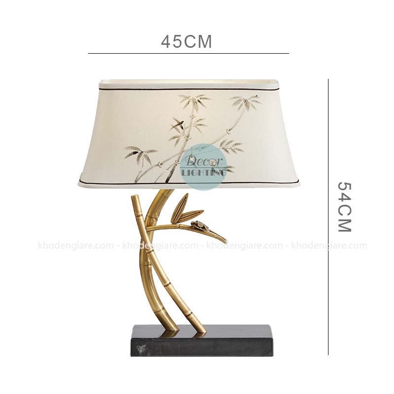 Đèn bàn hình cây tre chao vải DC/DB-3512