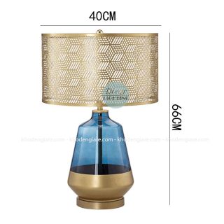 Đèn bàn thân thủy tinh chao vải DC/DB-3586