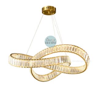 Đèn thả pha lê xoắn vô cực DC421