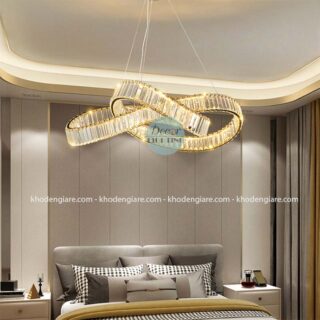 Đèn thả pha lê xoắn vô cực DC421