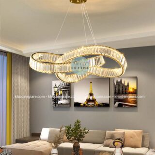 Đèn thả pha lê xoắn vô cực DC421