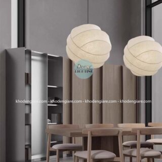 Đèn thả trần hình cầu xoay nghệ thuật phong cách wabisabi