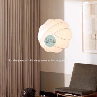 Đèn thả trần hình cầu xoay nghệ thuật phong cách wabisabi