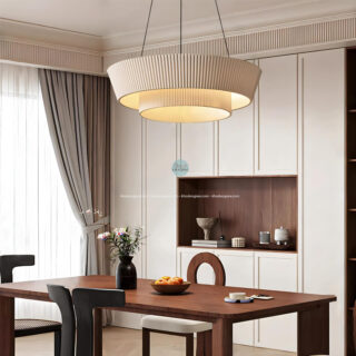 Đèn Chùm Chao Vải Phong Cách Wabisabi DVT013