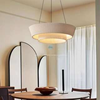 Đèn Chùm Chao Vải Phong Cách Wabisabi DVT013