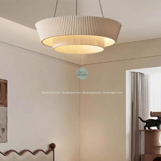 Đèn Chùm Chao Vải Phong Cách Wabisabi DVT013