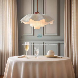 Đèn Thả Chao Vải Phong Cách Wabisabi DVT015