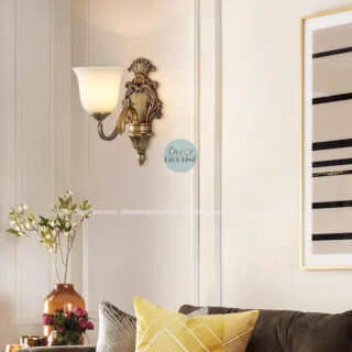 Đèn Tường Đồng Chao Thuỷ Tinh TD9127