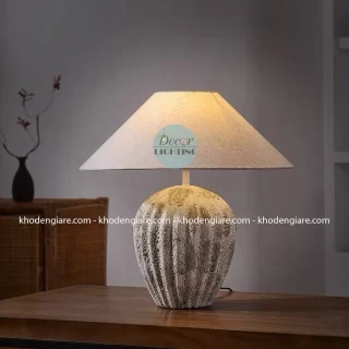 Đèn bàn gốm san hô mộc mạc DCB056