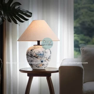 Đèn bàn gốm phong cách wabi-sabi DCB058