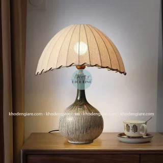 Đèn bàn gốm chao ô cổ điển Wabi-Sabi DCB061