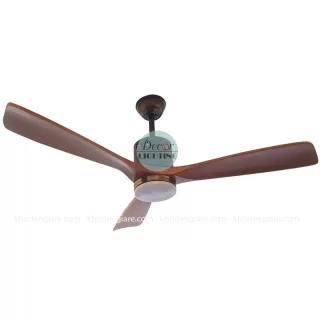 Quạt trần cánh gỗ mộc mạc cho căn hộ hiện đại DC-52-8020
