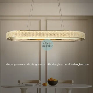 Đèn thả bàn ăn pha lê dáng dài hiện đại DCL033