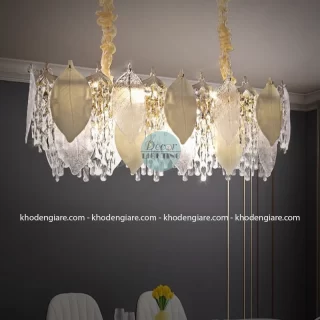 Đèn thả bàn ăn pha lê dáng dài cao cấp DCP012L