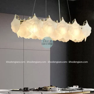 Đèn thả bàn ăn thủy tinh nghệ thuật hình lá DCP014L