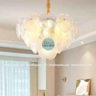 Đèn thả thủy tinh nghệ thuật hình lá sen DCP017