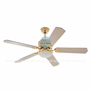 Quạt trần trang trí mạ vàng Pháp sang trọng DQ-819-2