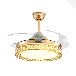Quạt trần hiện đại decor phòng khách cao cấp QD008