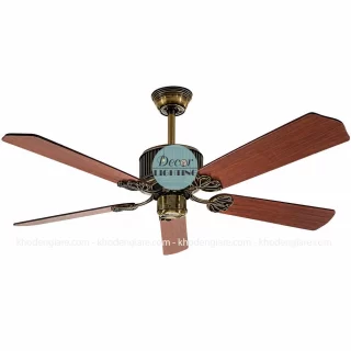Quạt trần decor phòng khách phong cách tân cổ điển QD07B