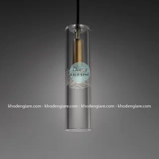 Đèn thả decor ống pha lê khắc vân lõi đồng TDC1091